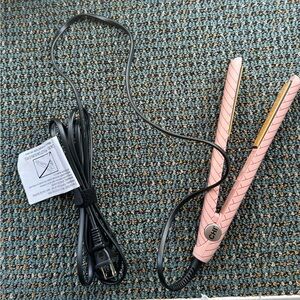 CHI Ceramic Flat Iron Hair Straightener Pink Textured Professional Styling Tool